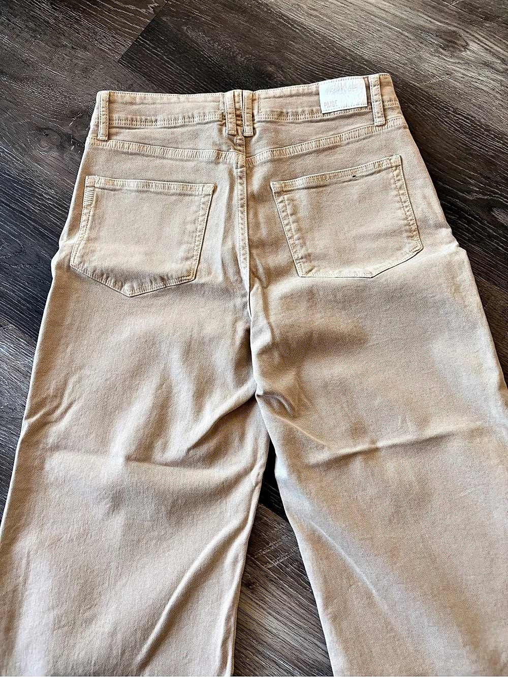 Paige Straight Leg Jeans in tan